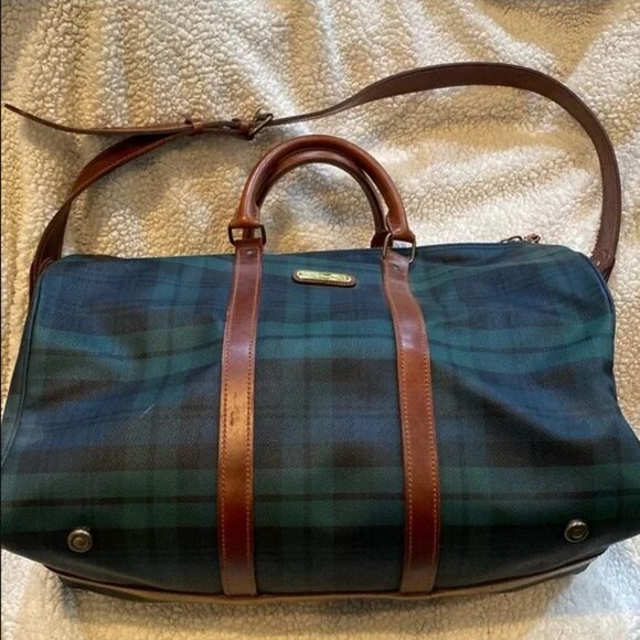 Classic Men's Women's Ralph Lauren Blackwatch 21in Weekender Tote Coated Canvas - Picture 15 of 15